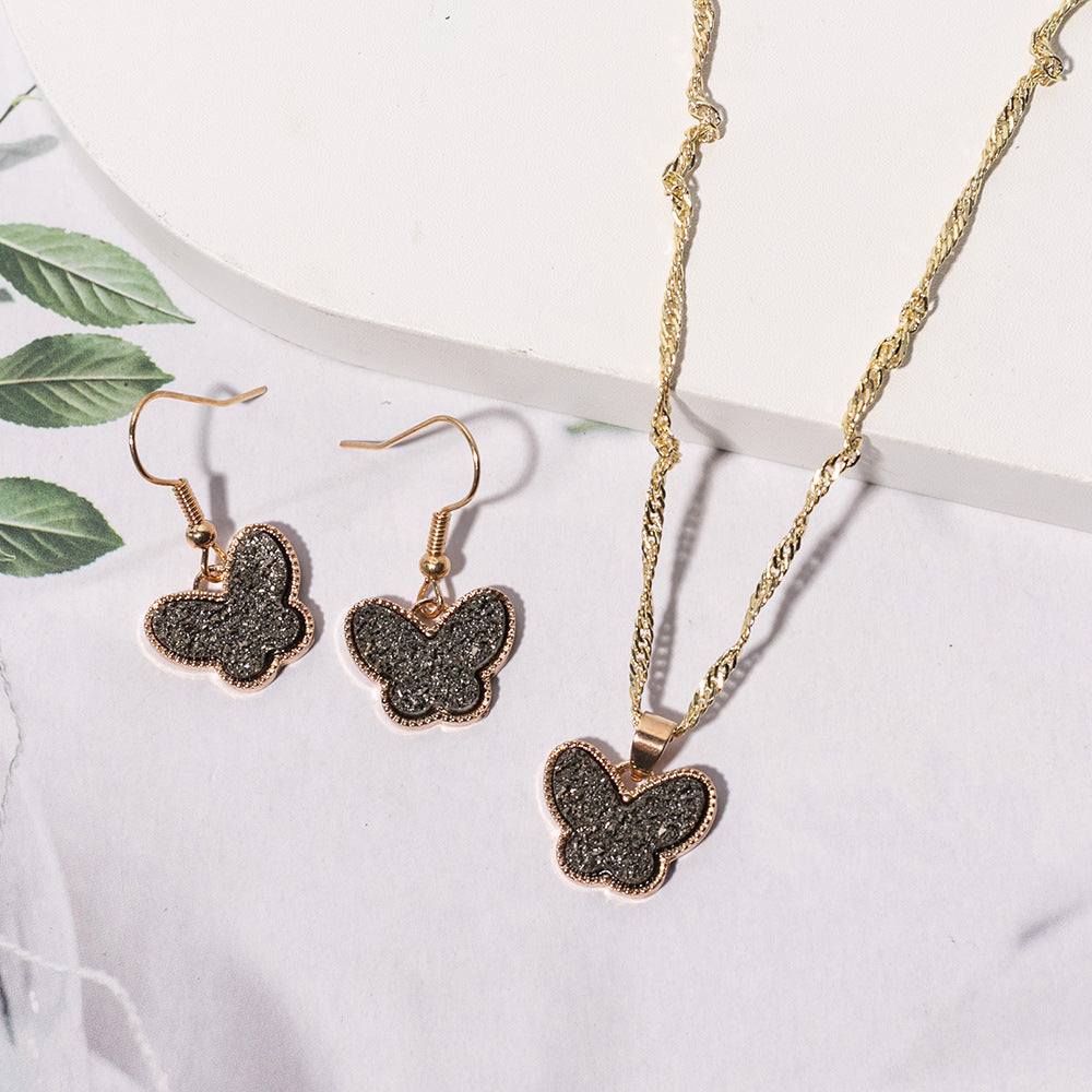 Wholesale 2pcs/pack European and American Fashion Butterfly Set Jewelry